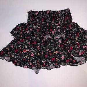 Floral ruffle skirt